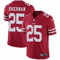 Youth Nike San Francisco 49ers 25 Richard Sherman Red Team Color Vapor Untouchable Elite Player NFL Jersey