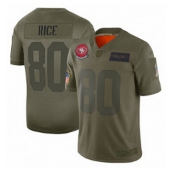 Youth San Francisco 49ers 80 Jerry Rice Limited Camo 2019 Salute to Service Football Jersey