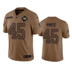 Men Tampa Bay Buccaneers 45 Devin White 2023 Brown Salute To Service Limited Stitched Jersey