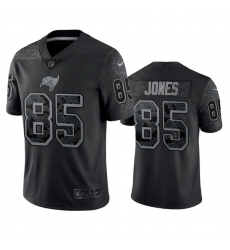 Men Tampa Bay Buccaneers 85 Julio Jones Black Reflective Limited Stitched Jersey