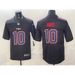 Men New England Patriots 10 Drake Maye Black Fashion Vapor Untouchable Limited Stitched Football Jersey
