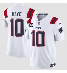 Men New England Patriots 10 Drake Maye White 2026 F U S E 2 Star C Pach Vapor Limited Stitched Football Jersey Men New England Patriots 10 Drake Maye White 2026 F U S E 2 Star C Pach Vapor Limited Stitched Football Jersey