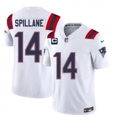 Men New England Patriots 14 Robert Spillane White 2026 F U S E 4 Star C Pach Vapor Limited Stitched Football Jersey Men New England Patriots 14 Robert Spillane White 2026 F U S E 4 Star C Pach Vapor Limited Stitched Football Jersey