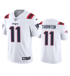 Men's New England Patriots #11 Tyquan Thornton White Vapor Untouchable Limited Stitched Jersey