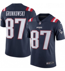 Mens Nike New England Patriots 87 Rob Gronkowski Limited Navy Blue Rush Vapor Untouchable NFL Jersey