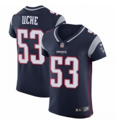 Nike Patriots 53 Josh Uche Navy Blue Team Color Men Stitched NFL Vapor Untouchable Elite Jersey