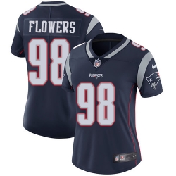 Nike Patriots #98 Trey Flowers Navy Blue Team Color Womens Stitched NFL Vapor Untouchable Limited Jersey