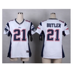 Women Nike New England Patriots #21 butler white jerseys