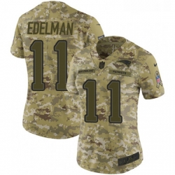 Womens Nike New England Patriots 11 Julian Edelman Limited Camo 2018 Salute to Service NFL Jersey