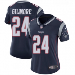 Womens Nike New England Patriots 24 Stephon Gilmore Navy Blue Team Color Vapor Untouchable Limited Player NFL Jersey