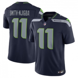 Men Seattle Seahawks 11 Jaxon Smith Njigba Nike College Navy Team Vapor F U S E Stitched Limited Jerseys