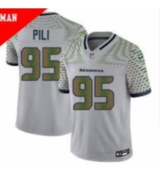 Men Seattle Seahawks Brandon Pili #95 Nike Wolf Gray 2025 Rivalries Limited Jerseys Men Seattle Seahawks Brandon Pili #95 Nike Wolf Gray 2025 Rivalries Limited Jerseys