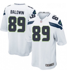 Mens Nike Seattle Seahawks 89 Doug Baldwin Game White NFL Jersey