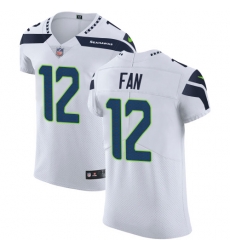 Nike Seahawks #12 Fan White Mens Stitched NFL Vapor Untouchable Elite Jersey