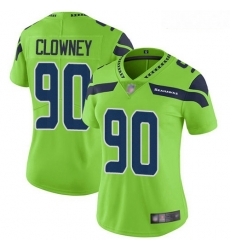 Seahawks #90 Jadeveon Clowney Green Women Stitched Football Limited Rush Jersey