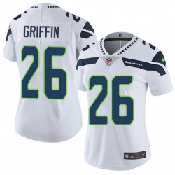 Womens Nike Seattle Seahawks 26 Shaquill Griffin White Vapor Untouchable Limited Player NFL Jersey