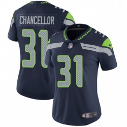 Womens Nike Seattle Seahawks 31 Kam Chancellor Elite Steel Blue Team Color NFL Jersey