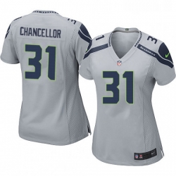 Womens Nike Seattle Seahawks 31 Kam Chancellor Game Grey Alternate NFL Jersey