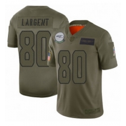 Womens Seattle Seahawks 80 Steve Largent Limited Camo 2019 Salute to Service Football Jersey