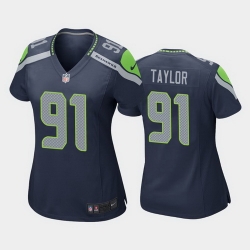 women darrell taylor seattle seahawks navy game jersey 