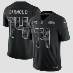 Youth Seattle Seahawks  14 Sam Darnold Black 2026 Salute to Service Limited Stitched Football Jersey