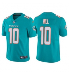 Men Miami Dolphins 10 Tyreek Hill Aqua Vapor Untouchable Limited Stitched Football jersey