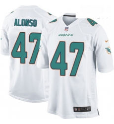 Mens Nike Miami Dolphins 47 Kiko Alonso Game White NFL Jersey