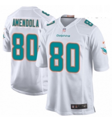 Mens Nike Miami Dolphins 80 Danny Amendola Game White NFL Jersey