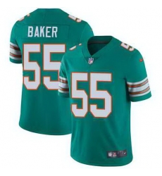 Nike Dolphins 55 Jerome Baker Aqua Throwback Vapor Untouchable Limited Jersey