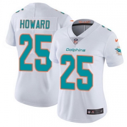 Nike Dolphins 25 Xavien Howard White Womens Stitched NFL Vapor Untouchable Limited Jersey