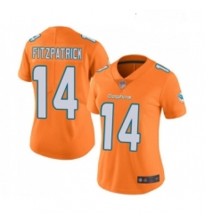 Womens Miami Dolphins 14 Ryan Fitzpatrick Limited Orange Rush Vapor Untouchable Football Jersey