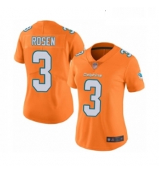 Womens Miami Dolphins 3 Josh Rosen Limited Orange Rush Vapor Untouchable Football Jersey