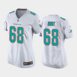 women robert hunt miami dolphins white game jersey 