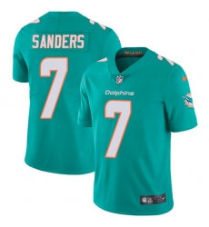 7 Elite Jason Sanders Aqua Green Nike NFL Home Youth Jersey Miami Dolphins Vapor Untouchable