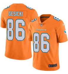 Nike Dolphins #86 Mike Gesicki Orange Youth Stitched NFL Limited Rush Jersey