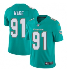 Nike Dolphins #91 Cameron Wake Aqua Green Team Color Youth Stitched NFL Vapor Untouchable Limited Jersey