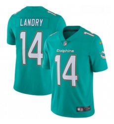 Youth Nike Miami Dolphins 14 Jarvis Landry Aqua Green Team Color Vapor Untouchable Limited Player NFL Jersey