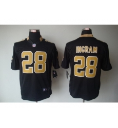 Nike New Orleans Saints 28 Mark Ingram Black LIMITED NFL Jersey