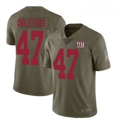 Giants 47 Alec Ogletree Olive Men Stitched Football Limited 2017 Salute To Service Jersey