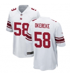 Men New York Giants 58 Bobby Okereke White Stitched Game Jersey