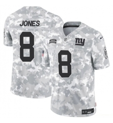 Youth New York Giants 8 Daniel Jones 2024 F U S E Arctic Camo Salute To Service Limited Stitched Football Jersey