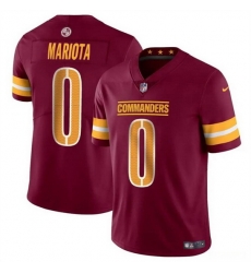 Men Washington Commanders 0 Marcus Mariota Burgundy Vapor Limited Stitched Football Jersey