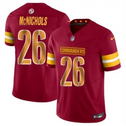 Men Washington Commanders 26 Jeremy McNichols Burgundy 2024 F U S E Vapor Limited Stitched Football Jersey