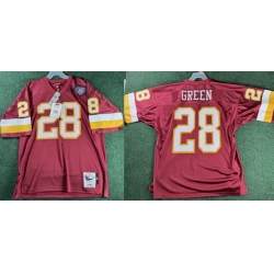 Men Washington Commanders  28 Darrell Green Burgundy 1997 Stitched Football Jersey