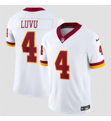 Men Washington Commanders  4 Frankie Luvu White 2026 F U S E  Vapor Limited Stitched Football Jersey