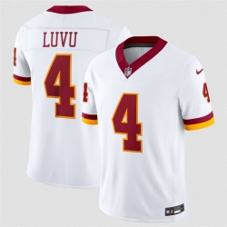 Men Washington Commanders  4 Frankie Luvu White 2026 F U S E  Vapor Limited Stitched Football Jersey
