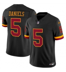 Men Washington Commanders  5 Jayden Daniels Black 2026 F U S E  Hail Raiser Alternate Vapor Limited Stitched Football Jersey