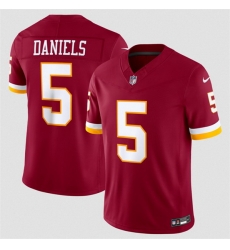 Men Washington Commanders  5 Jayden Daniels Burgundy 2026 F U S E  Vapor Limited Stitched Football Jersey