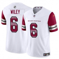 Men Washington Commanders 6 Michael Wiley White 2024 F U S E Vapor Limited Stitched Football Jersey