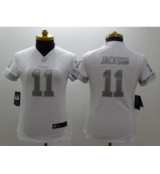 Women Nike Washington Red Skins #11 Jackson Platinum White Jerseys